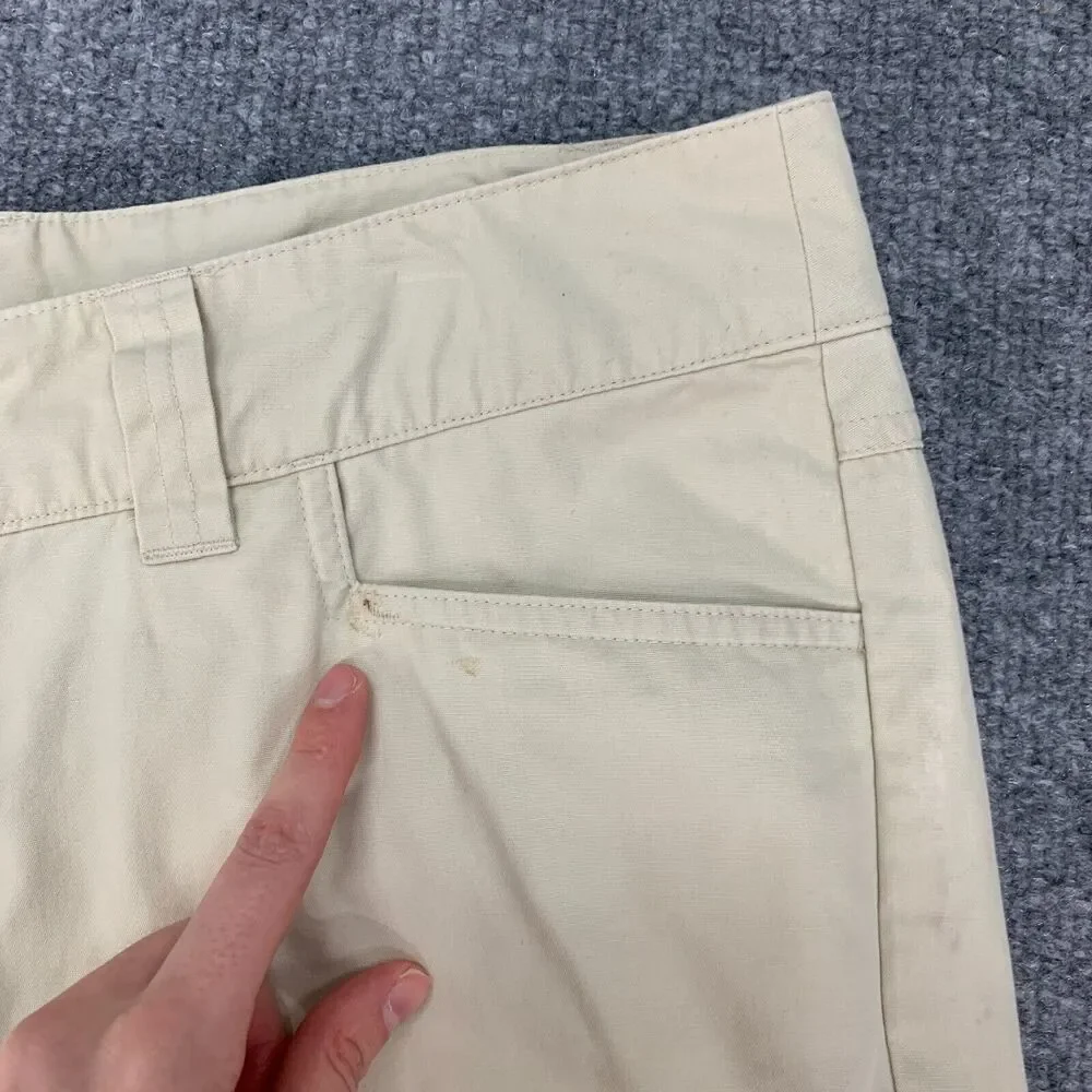 Patagonia Organic Cotton Capri Womens 8 Beige Pockets Outdoor Zip Fly Khakis